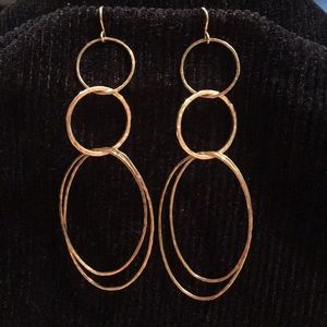Gold Earrings (3 1/4” drop)
